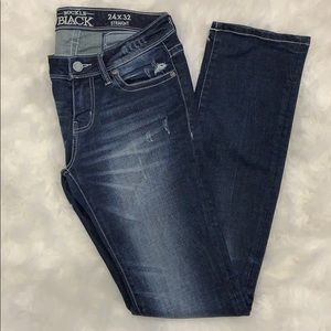 Buckle Black Straight Jeans 24x32